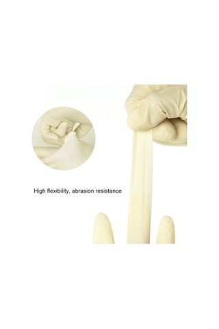 Suofeng 100 Adet Tek Kullandım At Gantsi: Lateks, Steril, Tozsuz, Esnek, Bez Renkli, Kirleticiyi Engeller, Nemli Durumlarda Tutuşu İyidir Bej