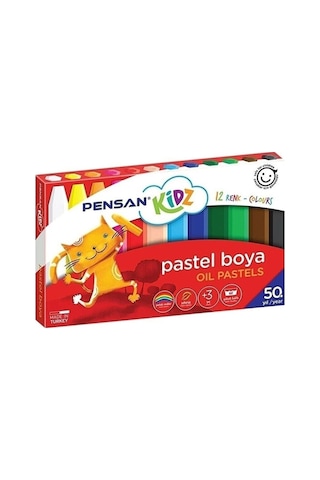 Kidz 12 Renk Pastel Boya 12 Adet Karışık