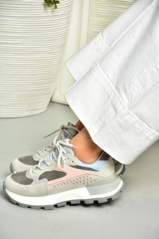 Fox Shoes S312212809 Gri Spor Ayakkabı Sneakers Gri
