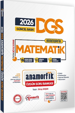 2026 DGS Yeni Sistem Anamorfik Matematik Özgün Soru Bankası Konu Konu Dijital Çözümlü