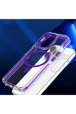 Joko iPhone 15 Pro Bella Magsafe Kapak Glblseme - 49 - Gri Metal