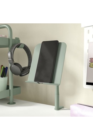 Ikea Relatera Telefon/tablet Standı, Açık Gri-yeşil, 14x17x27 Cm
