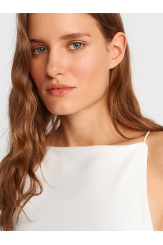 Dilvin 21020 Halter Yaka Top-ekru Ekru