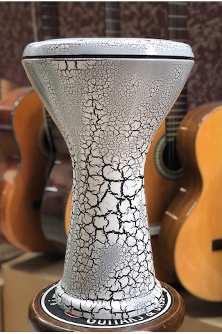 3040 Döküm Beyaz Çatlak Boyalı Darbuka/çömlek