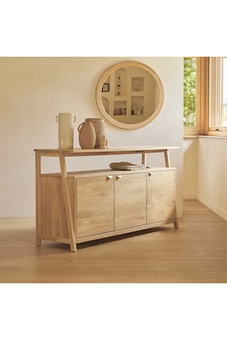 Pola Natural Model Masif Ahşap Büfe, Konsol Ceviz