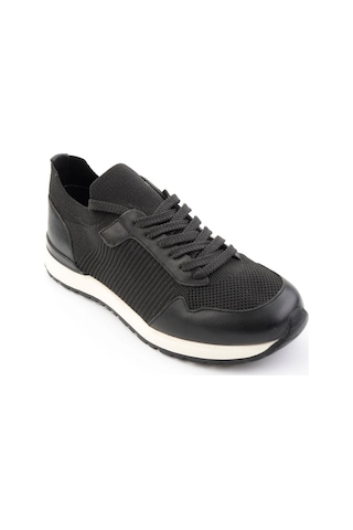 Bambi Siyah Hakiki Deri Erkek Sneaker E01730580382