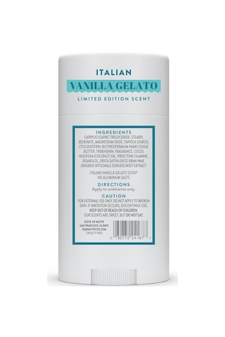 Native Italian Vanilla Gelato Alüminyumsuz Stick Deodorant 75gr