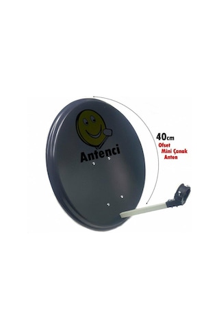 Antenci 40cm Karavan Çanak Anten Seti + Electroon Dijital Uydu Bulucu