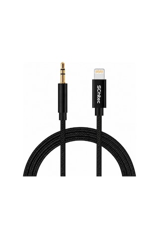 Schitec Lightning To 3.5mm Aux Dönüştürücü Kablo 1metre Siyah Hg/axl-11