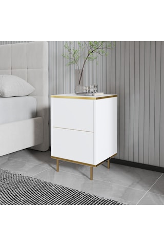 İmaj Komodin Beyaz/gold