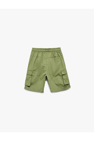 Koton Pamuklu Kargo Cepli Gabardin Şort Haki 5skb40223tw Haki