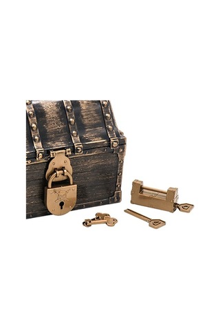 Pazly Sandığı Oyuncak Korsan Homyl Hazine Çocuklar Bronz Antik Cx