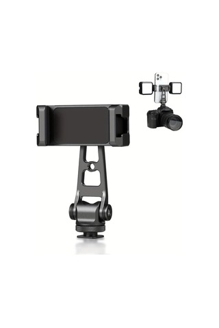 Xuweiwei Puluz Alüminyum Alaşım Telefon Kelepçesi 360 Derece Z Ekseni Döndürme Soğuk Ayakkabı Montajı Siyah -