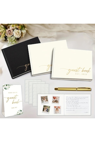 Willowhaven Vintage Beyaz 112 Sayfa Deri Ciltli Kalın Anı Defteri Ve Fotoğraf Köşe Sticker Seti Diğer