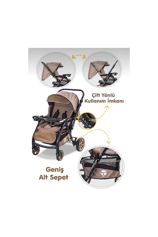 Baby Care Combo Maxi Pro Çift Yönlü Bebek Arabası
