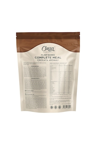 Clean Powders Bitkisel Öğün Tozu (Plant Complete Meal) 600 Gr- Çikolata