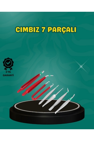 Antistatik - 118 - 7 Li Hassas Cımbız Takımı Manyetik - Csmo-tex - Olmayan Uçlu