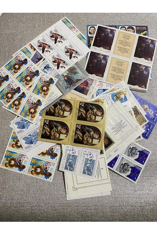 Rusya Posta Pul Koleksiyonu 4000 Adet - Rus Yabancı Posta Pulu B03