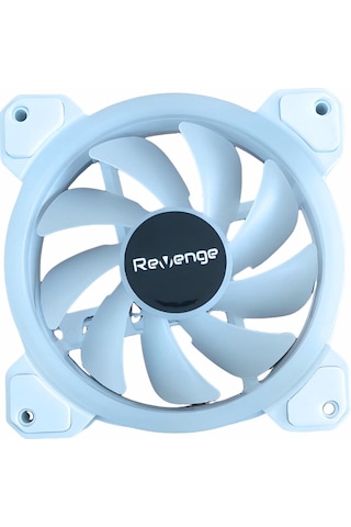 Revenge Beyaz 12cm Sabit Yanan Rainbow Kasa Fanı Molex Bağlantılı Led Bilgisayar Fanı