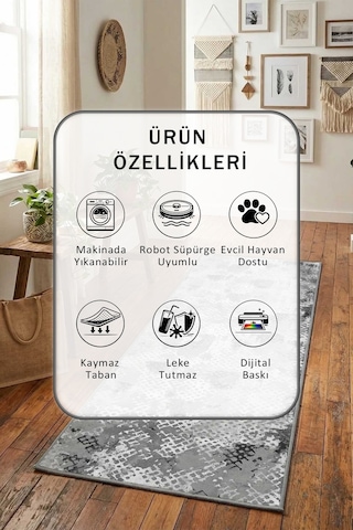Gri Yıkanabilir Yolluk 4
