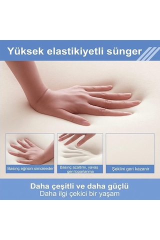 Viscora Premium Pozisyon Yastığı Üst Segment Ortopedik Destek Minderi, Ergonomik Visco Tasarım, Be Gri