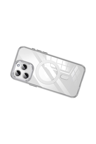 Apple Uyumlu iPhone 15 Pro Max Kılıf Magsafe Şarj Özellikli Wlons Standlı Efsane Kapak Siyah