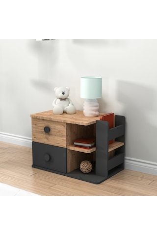 Arnetti Valerin Komodin Çekmeceli Atlantik Çam Antrasit