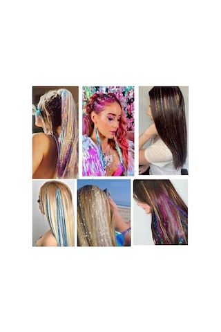 Hb Tasarım Pembe Hair Tinsel Saç Simi 50-55 Cm, Tek Ebat, Estva2211prk, Renkli