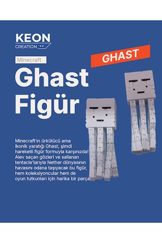Minecraft Hareketli Ghast Figürü