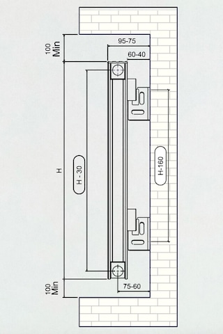 Alüminyum Radyatör 60x119 17 Dilim Antrasit Ral7016 Smyrna