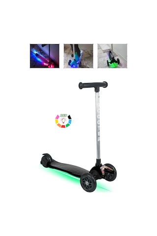 Tois Color Led Işıklı 3 Tekerlekli Yükseklik Ayarlı Scooter Mavi