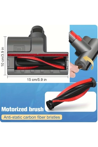Fochsia 1pc Mini Motorlu Fırça Başlığı V15 V11 V10 V8 V7 Elektrikli Süpürge Yedek Parçası Yatak Koltuk Halı Temizleme
