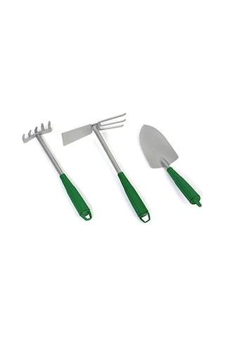 Garden Tools Çelik 3'lü Bahçe Seti Çapa Tırmık Kürek