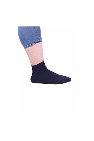 Starbattal Erkek Büyük Beden Bambu Dikişsiz Altılı Paket Patik Çorap 11903 LACIVERT - LACİVERT Lacivert