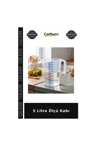 Özel Üretim Şeffaf Mutfak Profesyonel Geniş Hacimli Ergonomik 5 Litre Ölçü Kabı Diğer