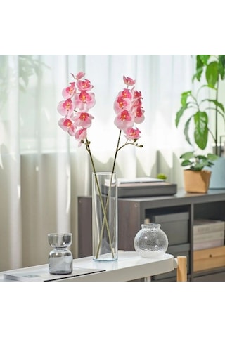 Ikea Smycka Yapay Orkide Dalı 60 Cm Pembe Koyu Pembe Açık Pembe - Koyu Pembe