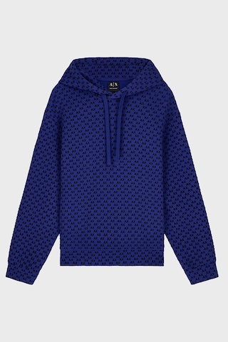 Armani Exchange Logolu Pamuklu Regular Fit Kapüşonlu Sweat Erkek Sweat Xm002903 Af10818 Mb036 Mavi-siyah Mavi - Siyah