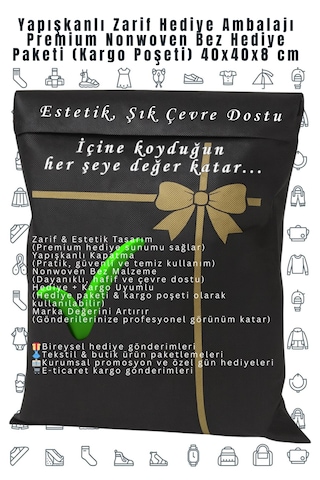 Yapışkanlı Hediye Ambalajı Hediye Paketi Hediye Çantası Nonwoven Bez Çanta Kargo Poşeti Şık Estetik