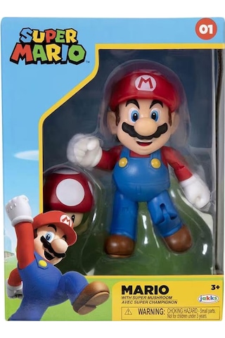 Süper Mario Süper Mantar Ve Mario Figürü