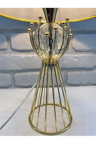 Gold Kaplama Tel Toplu Konik Taşlı Metal Ayaklı Kumaş Gold Şeritl Gold