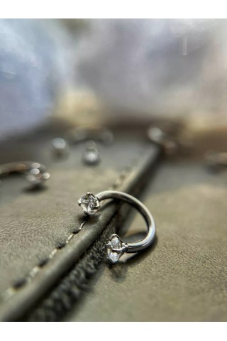 Hok's Love Burunseptum Septum Halkalı Daimi Piercing, Kulaksmile Uzdehka Kıkırdakçı. 173780655 Gri