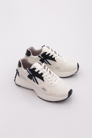 Dgn 83191 Kadin Sneaker Ayakkabi Beyaz - Lacivert