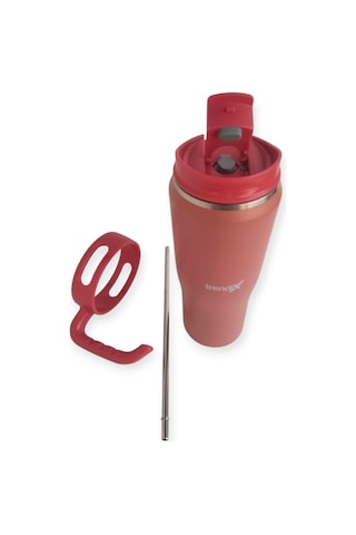 Trendix Çelik İçli Termos Bardak Matara 1200 Ml Kırmızı Çok Renkli