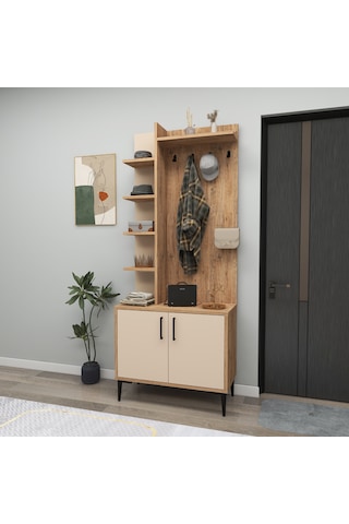 Arnetti Askılı Julendor Portmanto, Atlantik Çam Bej