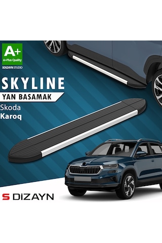 S-dizayn Skoda Karoq Skyline Aluminyum Yan Basamak 173 Cm 2018 Üzeri A+ Kalite