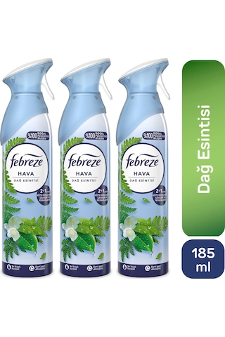 Febreze Dağ Esintisi Hava Ferahlatıcı Sprey Oda Kokusu 3 x 185 ML