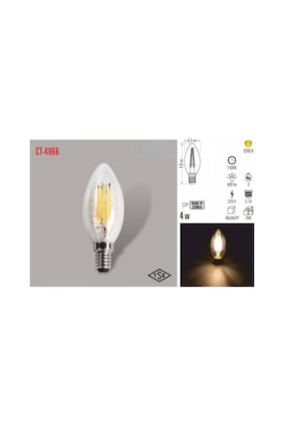 Ct-4066 Led Filament Buji Ampul 4w Günışığı