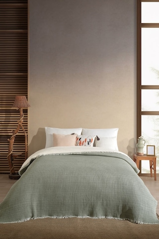 Elart Rubby Müslin Pike Çift Kişilik 210x230 Cm Yeşil Yeşil