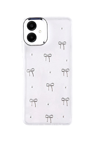 Newface - 972 - Samsung Galaxy Uyumlu A07 4g Fiyonk Desenli Kapak - - Spt-gld - Desen 5