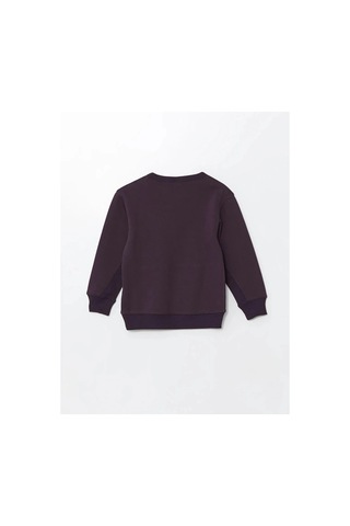 LC Waikiki Lcw Kids Mor Bisiklet Yaka Erkek Çocuk Kalın Sweatshirt Koyu Mor